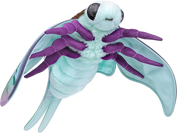 Luna Moth Plush Toy, Large Luna Moth Stuffed Animals 16in, Realistic Soft Big Moth Plushie Model Toy, Unique Plush Gift Collection for Kids, Medium, Green