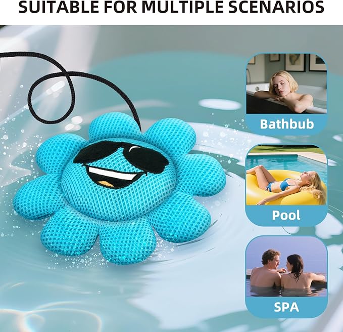 Hot Tub Scum Absorber with 3D Honeycomb Design Ultra-Absorbent Oil Hot Tub Sponges Reusable Hot Tub Accessories for Spa & Jacuzzi Keep Water Clean - 2 Pack