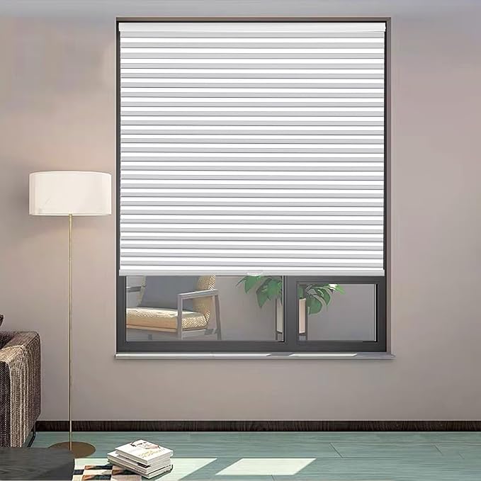 MYshade Cordless Blackout Cellular Shades, 1.5" Honeycomb Window Blinds for Bedroom & Nursery, Thermal Insulated, Noise Reducing, Privacy Shades, Inside or Outside Mount (49" W x 72" H, White)