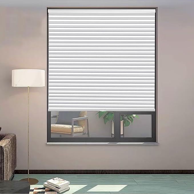 MYshade Cordless Blackout Cellular Shades, 1.5" Honeycomb Window Blinds for Bedroom & Nursery, Thermal Insulated, Noise Reducing, Privacy Shades, Inside or Outside Mount (40" W x 72" H, White)