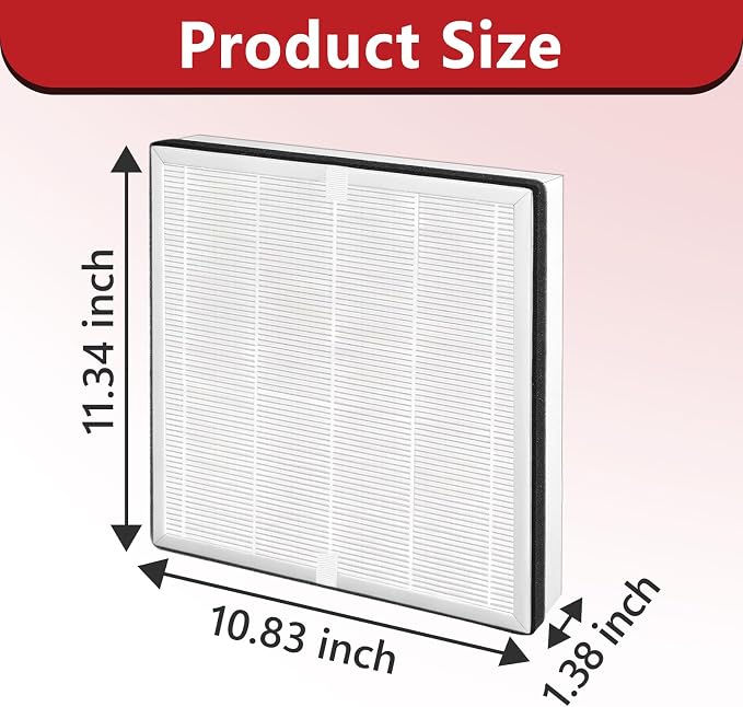 4 Pcs H7124 Replacement Filters Compatible with GoveeLife H7124 H712C Smart Air Purifier, Replace H7124-RF H712C-RF, H13 True HEPA Air Purifier Filter with Activated Carbon, High-Efficiency Filtration