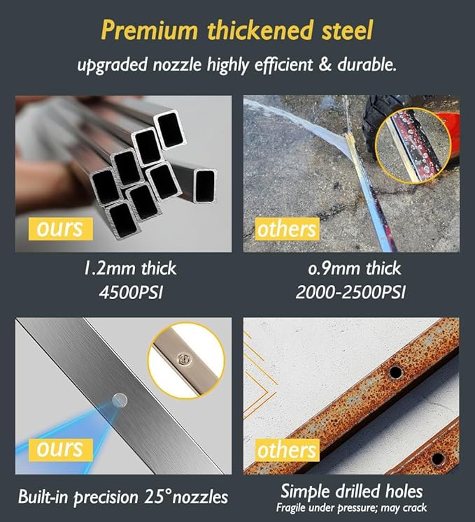 120cm/48in Radiator Cleaning Wand - Over 4500PSI Portable Pressure Washer Tool for Car Radiator Flush Kit with Adapter,Deep Clean Accessories (120cm/48in Cleaning Wand with Adapter)