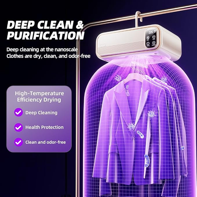 Portable Clothes Dryer, Mini Laundry Dryers with Remote Control, Portable Dryer for Apartments, RVs, Hotels, Small Spaces, Great for drying underwear, socks, swimwear for travel, no wrinkles