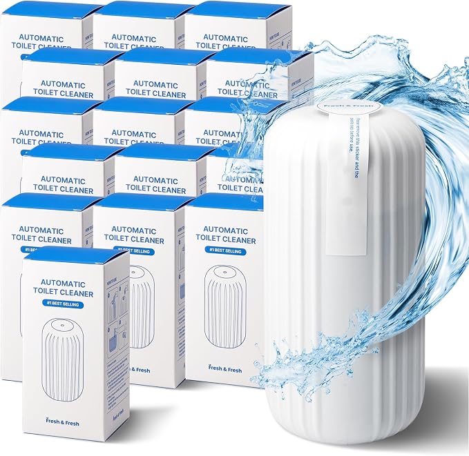 Fresh & Fresh Automatic Toilet Bowl Cleaners - 16 Bottles(UPTO 2500 FLUSHES/Bottle), Commercial and Residential Toilet Cleaner 3-4 MONTH Lasting Toilet Bowl Cleaner Bottle