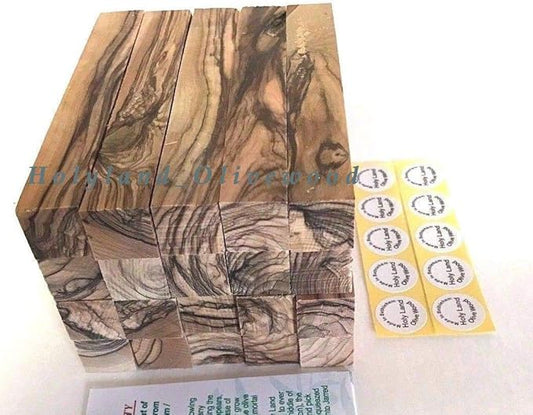 10 ~ Bethlehem Olive Wood Pen Blanks With Certificates Authentic-Premium Quality