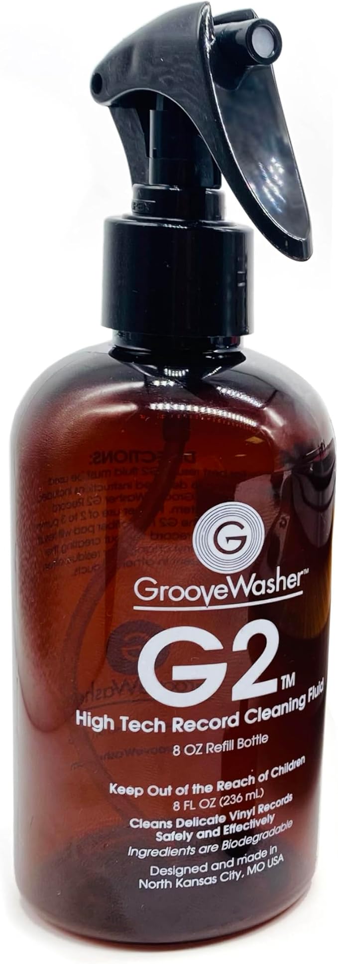 GrooveWasher G2 Record Cleaning Fluid Refill Bottle, 8 fl oz