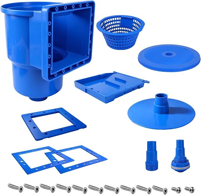 New Above-Ground Pool Skimmer, Thru-lWall-Mounted Above-Ground Pool Skimmer (with Accessories) Opening Width 6-Inch Replaces SP1091LX Above-Ground Pool Skimmer for Standard Pools Wall Openings | Universal Above Ground Pool Skimmer,Superior materials,