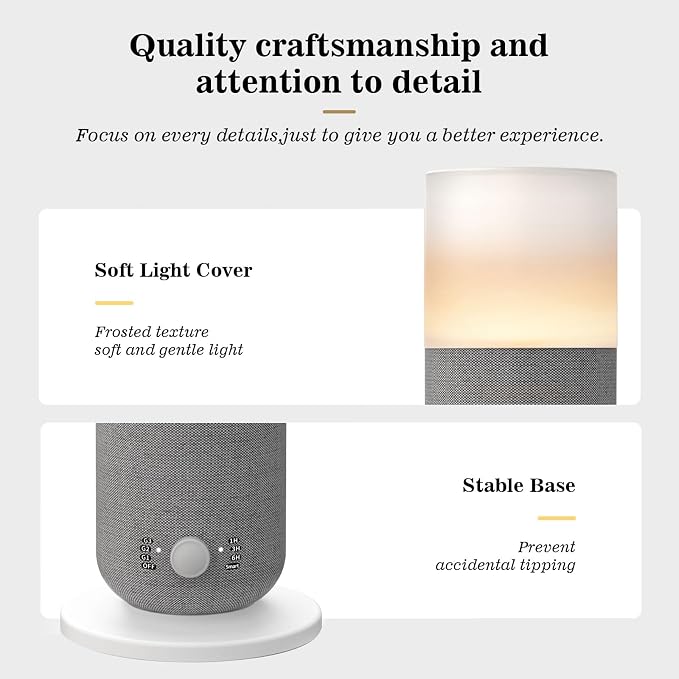 Luxury Scent Air Machine for Hotel Collection Fragrance - 120ml/1000 Sq. Ft Coverage, Waterless Essential Oil Diffuser, Twilight Ambient Light, Manual Controls, Compact Fabric Design for Home, Gray