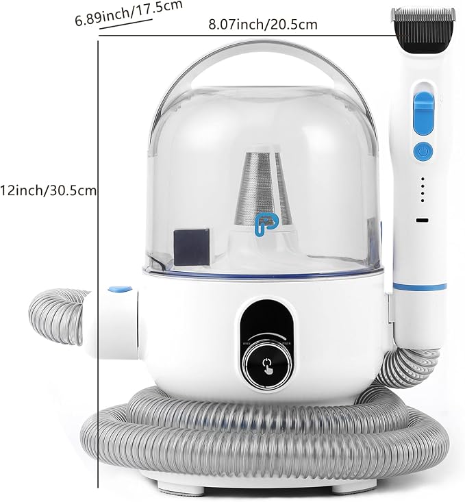 Pet Grooming Vacuum Kit,2L Ultra-Quiet, High Power, 5-in-1 Grooming Tools for Dogs, Cats & Small Animals