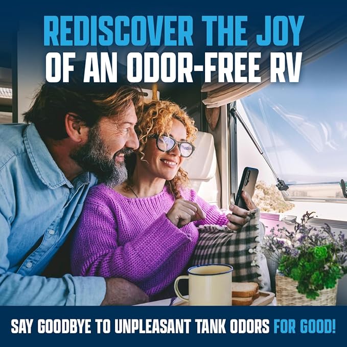 Eco Strong RV Toilet Treatment | RV Black Tank Treatment | RV Holding Tank Digestor, Odor Eliminator, and Cleaner | Perfect for Campers, RVs, Boats, 68 Treatments, Lavender