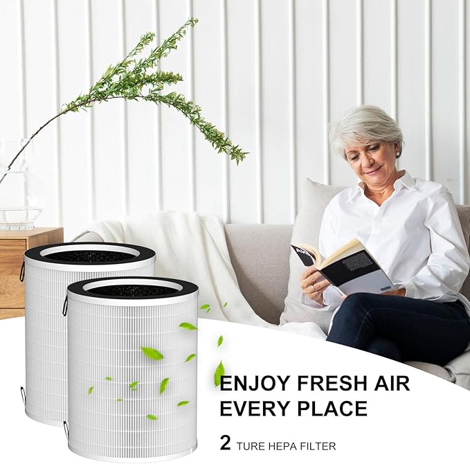 MAX HEPA Filter Replacement Compatible with Afloia MAX/MAGE/MAGE PRO and Sans/Air-Honati/Compass Home Smart/Taylor Swoden/Cuckoo CAC-J1510FW Air Cleaner Purifier, 2 Pack