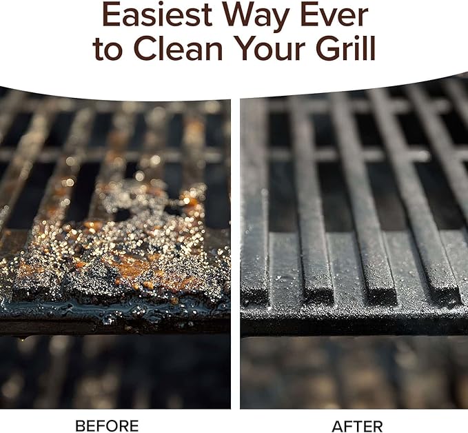 Bull Shot BBQ MAX Pro Super-Concentrated Foaming Grill Cleaner, AS SEEN ON TV, Made in USA, Shake, Point & Spray, Emulsifies Grease & Char on Grills, Stove Burners, Drip Pans & More