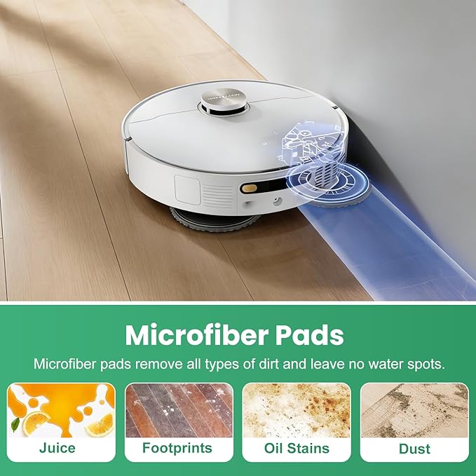 34Pcs Accessories Kit for Dreame L40 Ultra Gen 2/ X40 Ultra/Master/Mova P10/ P50 Pro Ultra Robot Vacuum&Mop, 2Rubber Brush, 8Dust Bags, 8Filters, 8Mop Pads, 6Side Brushes, 1Clean Brush, 1Screwdriver