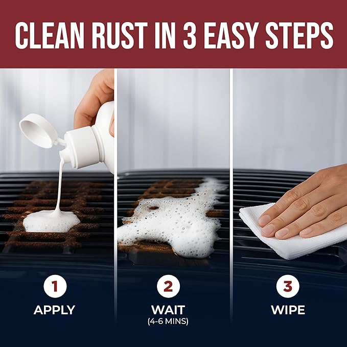 CLEAN MY STEEL 8.5 oz Stainless Steel Rust Remover – NSF Approved Non-Toxic Fast-Acting Rust Stain Remover for Appliances, Sinks & Grills