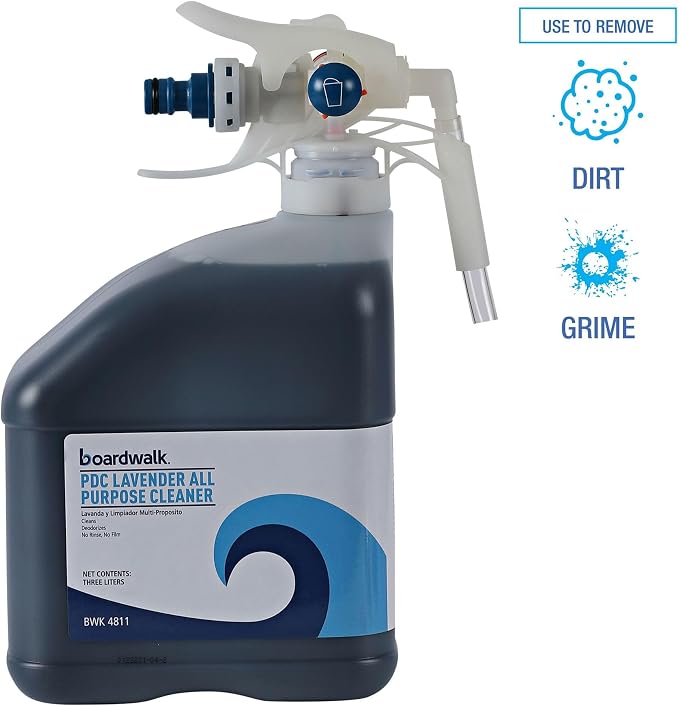 Boardwalk PDC All Purpose Cleaner, Lavender Scent, 3 Liter Bottle, 2/Carton