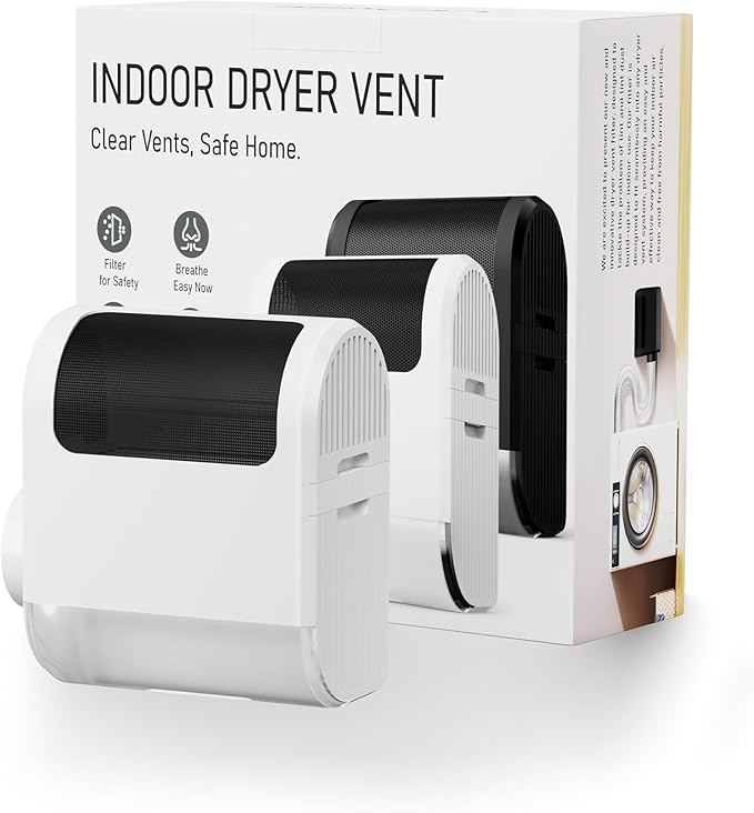3-in-1 Indoor Dryer Vent - Indoor Dryer Vent kit for Water Drawer System and Electric Clothes Dryers, with High Strength Non-Woven Filter Cotton Doesn't Leak Lint, Dust, for Electric Clothes Dryers