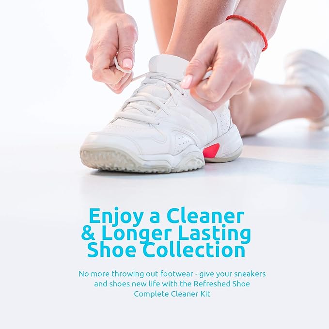 Complete Shoe Cleaning Kit - 2x Advanced Cleaning Solution, 1x Premium Stain Repellent, 1x White Shoe Paint, & Shoe Cleaning Brush For Suede, Leather, Canvas, and Mesh shoes and White Sneakers