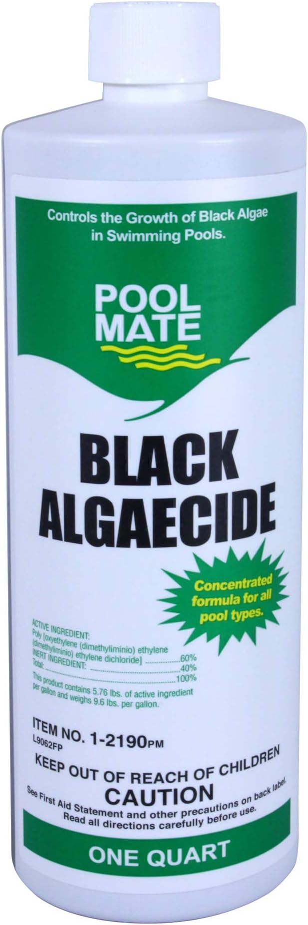 Pool Mate 1-Quart 4-Pack Concentrated Black Algaecide, Algaecide for Pool, Made in USA