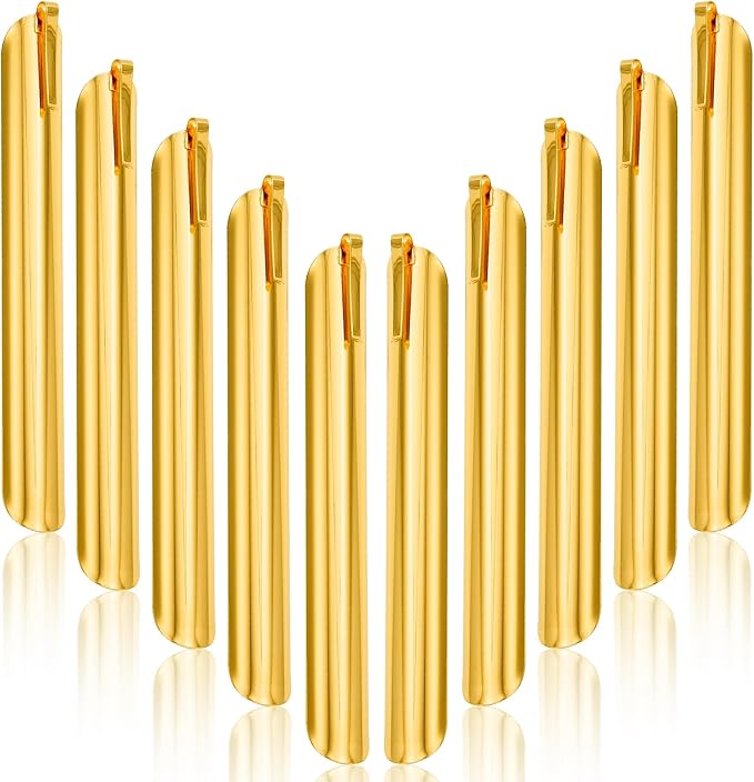 Crumbers for Servers, Restaurant Crumb Sweepers, Crumb Cleaner Curved, Table Debris Crumb Scraper Serveware, Stainless Steel Table Crumber Tool for Waiters, Waitresses and Servers (10 PACK, Gold)