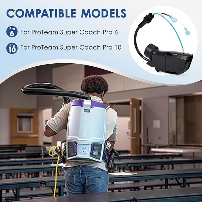 836225 Vacuum Switch Box Assembly for ProTeam Super Coach Pro 10,Backpack Vacuum Switch Parts with Tightening Nut Compatible with Proteam Super Coach Pro 6