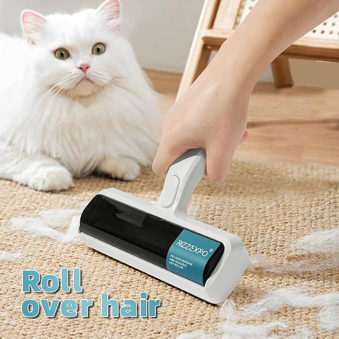 Pet Hair Remover, Reusable Lint Roller for Cat & Dog Hair, Carpet Rake for Pet Hair Removal, Cat Hair Remover Furniture, Dog Hair Remover for Car, Couch, Rugs & Bedding