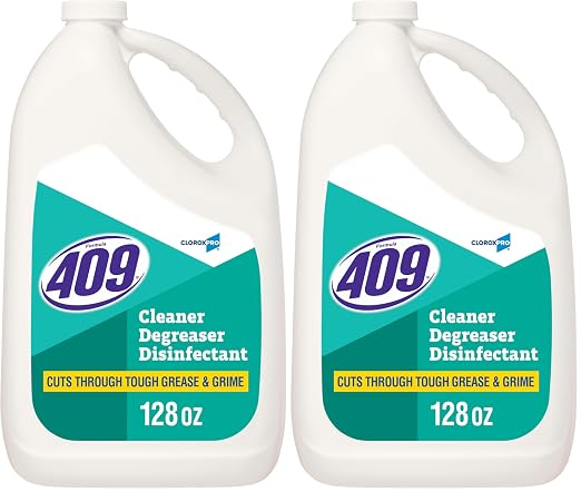 CloroxPro Formula 409 Cleaner Degreaser Disinfectant Refill, 128 Fluid Ounces (Package May Vary) (Pack of 2)