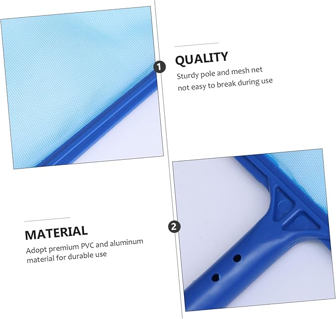 LIOOBO 2sets Telescopic Pool Leaf Cleaning Net Fine Mesh Rake Lightweight and Easy to Use for Removing Debris and Leaves from Swimming Pools Including Deep and Nets