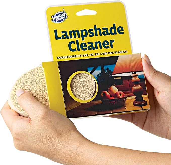 Sparkle Plenty Lampshade Cleaner - Dry Magic Dust Sponge for Lamp Shade - Dry Dusting Sponge Scrub for Fabric & Window Blinds - Effortless Duster Upholstery Cleaner for Furniture & Surfaces (2 Pack)
