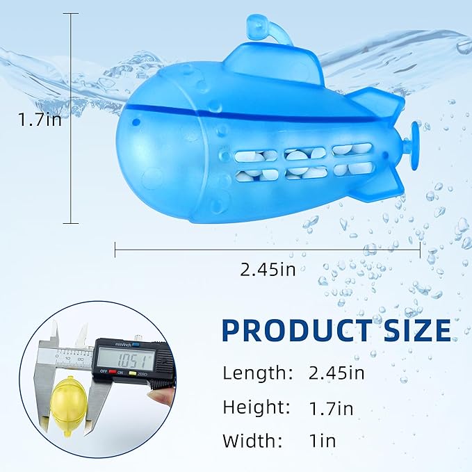 AMI PARTS Humidifier Tank Cleaner for Most Humidifier and Fish Tank, Silver Ion Filter Ball, Prevents Hard Water Build-Up(Yellow & Blue Universal Humidifier Cleaner 14 pcs)