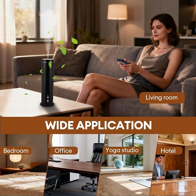 Waterless Scent Diffuser Starter Kit: Aroma Aromatherapy Diffuser | 100ml Cordless Rechargeable APP Smart Remote Control Home Hotel 1000 Sq Ft. Coverage 2 Essential Oils