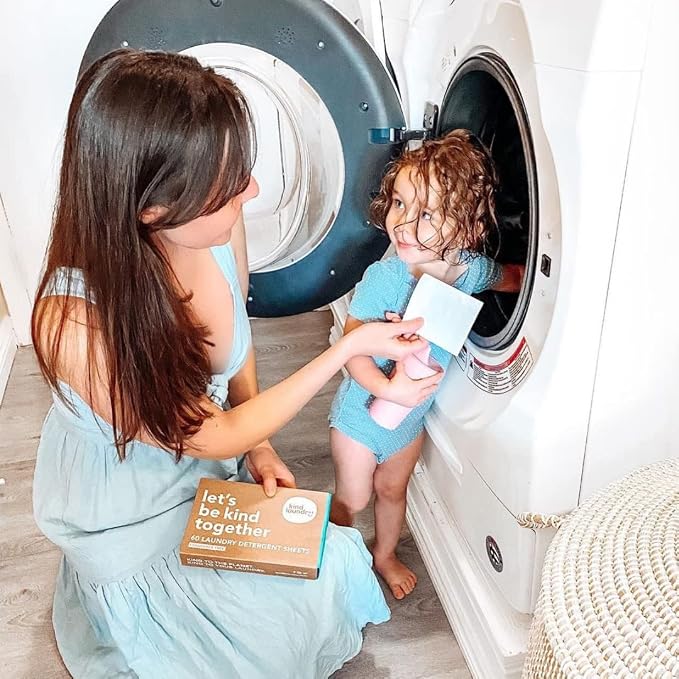 KIND LAUNDRY Detergent Sheets (Ocean Breeze) and Vegan Stain Remover Bar & Pre-Treater (5 oz)