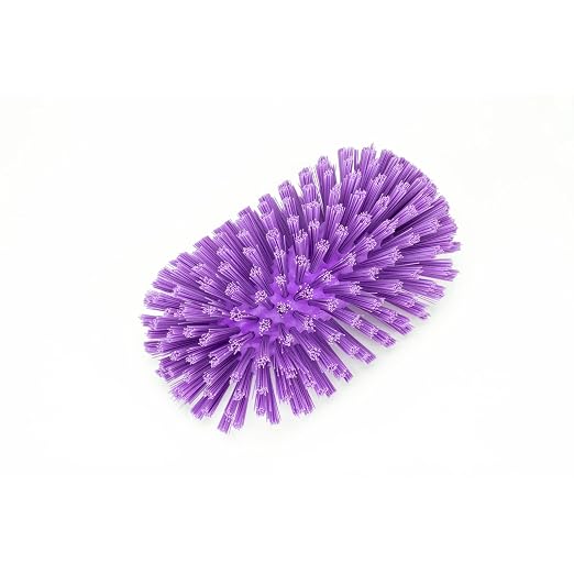 SPARTA Tank and Kettle Scrub Brush Heavy-Duty Tile Brush, Color-Coded and Handle Compatible (Sold Separately) for Optimal Access In Spacious Containers, Plastic, 5.5 X 9.5 Inches, Purple, (Pack of 2)