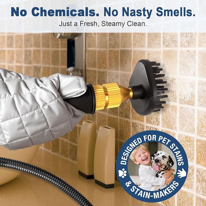 Steam Cleaner, 6-Level Adjustable Steamer for Cleaning, 10s Heat-Up,1.2L Large Tank, 2500W Portable Handheld Steam Cleaner, Multi-Surface Steam Cleaner for Home Car Kitchen Bathroom Grout Window