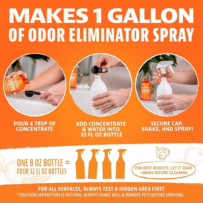 Angry Orange Pet Urine Detection & Odor Elimination Bundle – UV Black Light Flashlight + Citrus Powered Odor Eliminator Concentrate for Dog & Cat Urine, Carpets & Upholstery