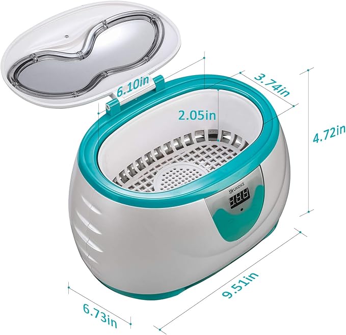 Ultrasonic Cleaner, UKOKE 3800S Professional Ultrasonic Jewelry Cleaner with Timer & iSonic - CSGJ01x2 CSGJ01-8OZx2 Ultrasonic Jewelry/Eye Wear Cleaning Solution Concentrate (Pack of 2)