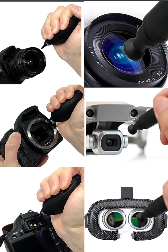 UES Professional Camera Cleaning Kit with Hard Travel Case - DSLR & Mirrorless Maintenance Bundle: 2-in-1 Lens & Sensor Cleaner, Air Blower, Pen, Microfiber Screen Cloths & 10 APS-C 16mm Swabs