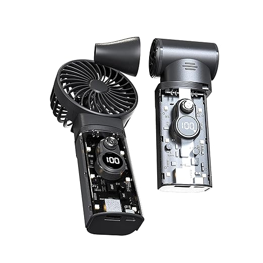 Compressed air Duster 100,000 RPM High-Speed Turbo Fan with 35m/s Airflow, 10,000mAh Power Bank Function for Computer Dusting and BBQ Ignition