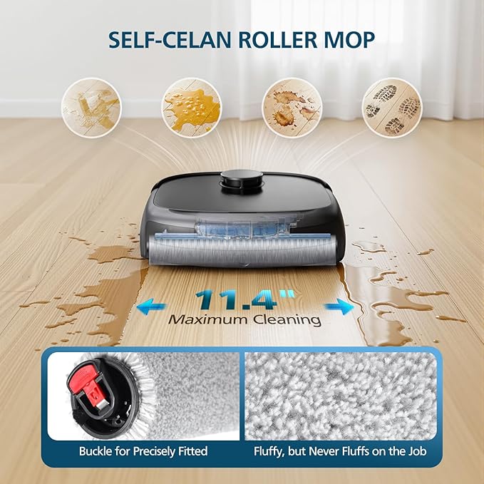 E25 E28 Accessories for eufy E25 / E28 Robot Vacuum, Replacement Parts Include Dual Main Roller Brushes, 2*Mopping Rollers, 6*Side Brushes, 4*HEPA Filters, 6*Dust Bags, 1*Cleaning Tool