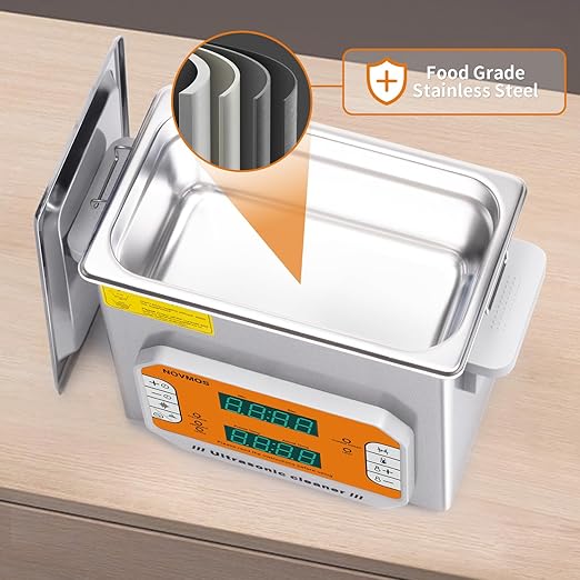 Ultrasonic Cleaner,3L 120W Touch Screen Control Ultrasonic Cleaning Machine with Timer&Heater,Sonic Cleaner for Jewelry,Eyeglasses,Coins,Chains Cleaning (Including Baskets)