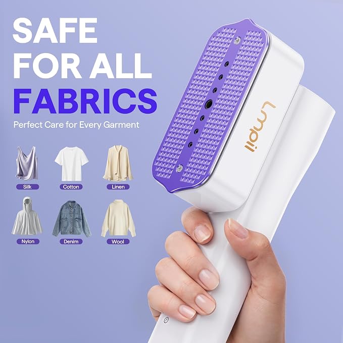 Steamer for Clothes, Handheld and Portable with 15-Second Heat-Up, 2-in-1 Steamer & Iron with Smart Touch Operation and 4 Modes, Suitable for All Fabrics, Ideal for Home & Travel