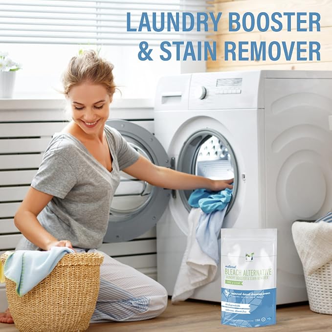Bleach Alternative Stain remover Laundry Booster to Brighten Whites, Chlorine Free, Natural Mineral Based Powder 2.5 Pounds