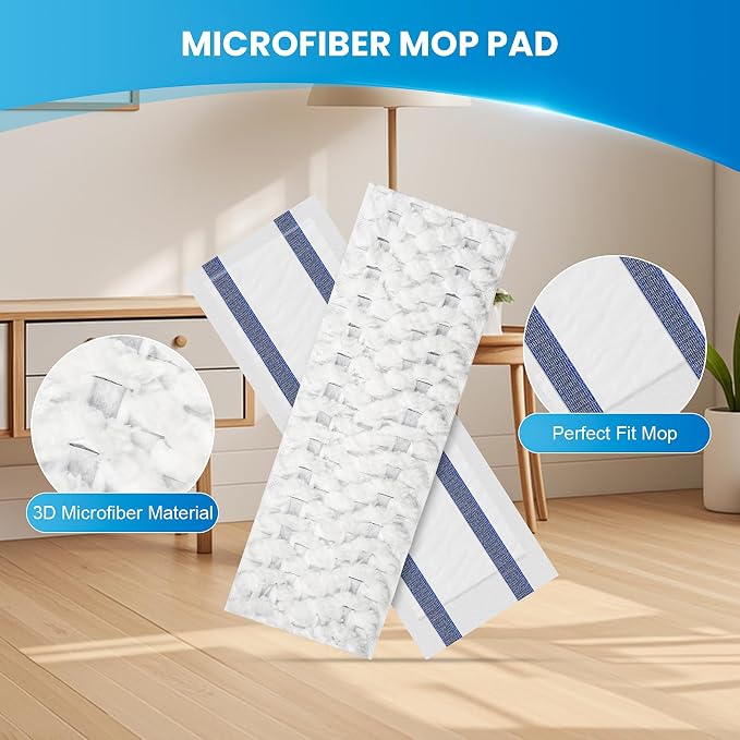 50 Pack Disposable Microfiber Cleaning Mop Pads for Bona Mop Series | Heavy Duty Disposable Sweeping Pad Replacement Refill