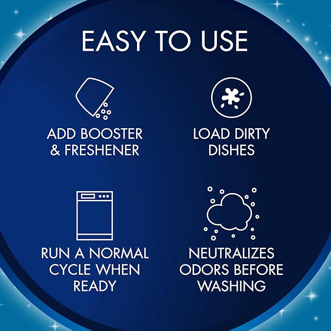 Glisten Dishwasher Detergent Booster and Freshener, Helps Eliminate Odors, Spots, and Stains, Lemon Scent, Made in the USA, 28 Ounce Bottle
