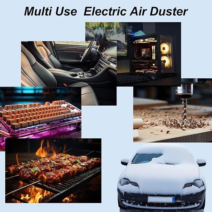 LICAEVEY Electric, 180000RPM Motor, 52m / S Wind Speed, Cordless Mini Blower, 3 Speeds, for Computer Keyboard Home Office Car