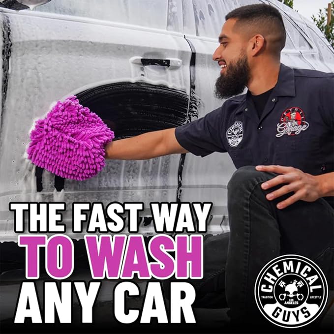 Chemical Guys Big Noodle Supersized Wash Mitt for Car Washing, Ultra-Soft Microfiber Noodles for Scratch-Free Finish on Paint, Glass, and Trim, Safe for Cars, Trucks, and SUVs - 2 Pack