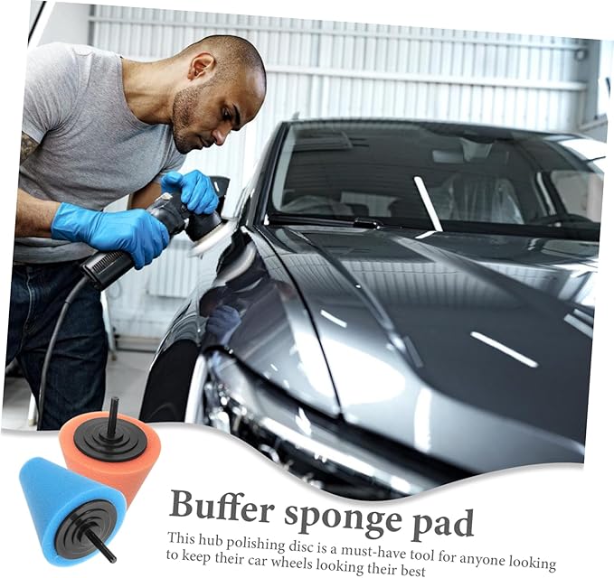 10pcs Car Wax Buffer Sponge Wheel Polishing Pad for Drill Polishing Disc Car Buffer for Detailing for Sealing