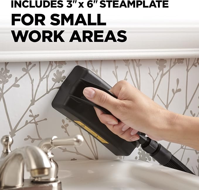 Wagner Spraytech 2439019 725 Wallpaper Steamer, Steam Cleaner for Easy Wallpaper Removal, 2 Steam Plates Included
