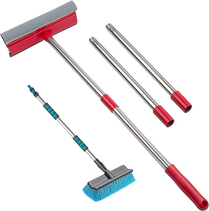 DSV Standard Window Squeegee 10'' and Car Wash Brush 10''