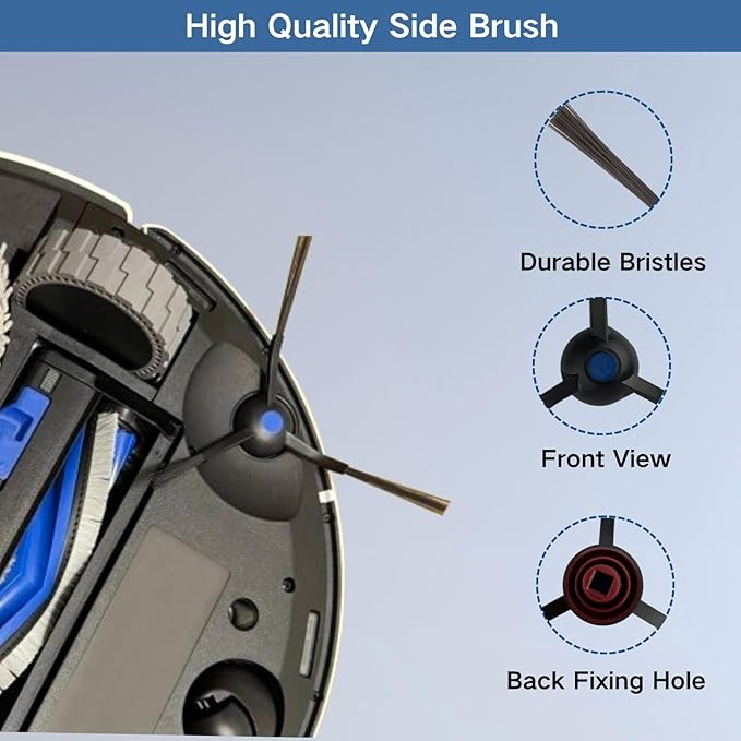 Replacement Accessories Parts Kit Compatible with Ecovacs Deebot T30S(Pro), T30S AI(Care)| Includes 8 Dust Bags, 8 Mop Pads, 6 Filters, 6 Side Brushes, 2 Main Brushes