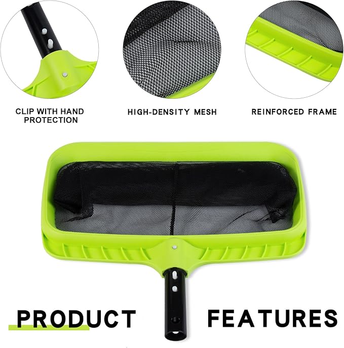 Sepetrel Pool Rake,Skimmer,Wall Brush & 10.5 Foot Pole